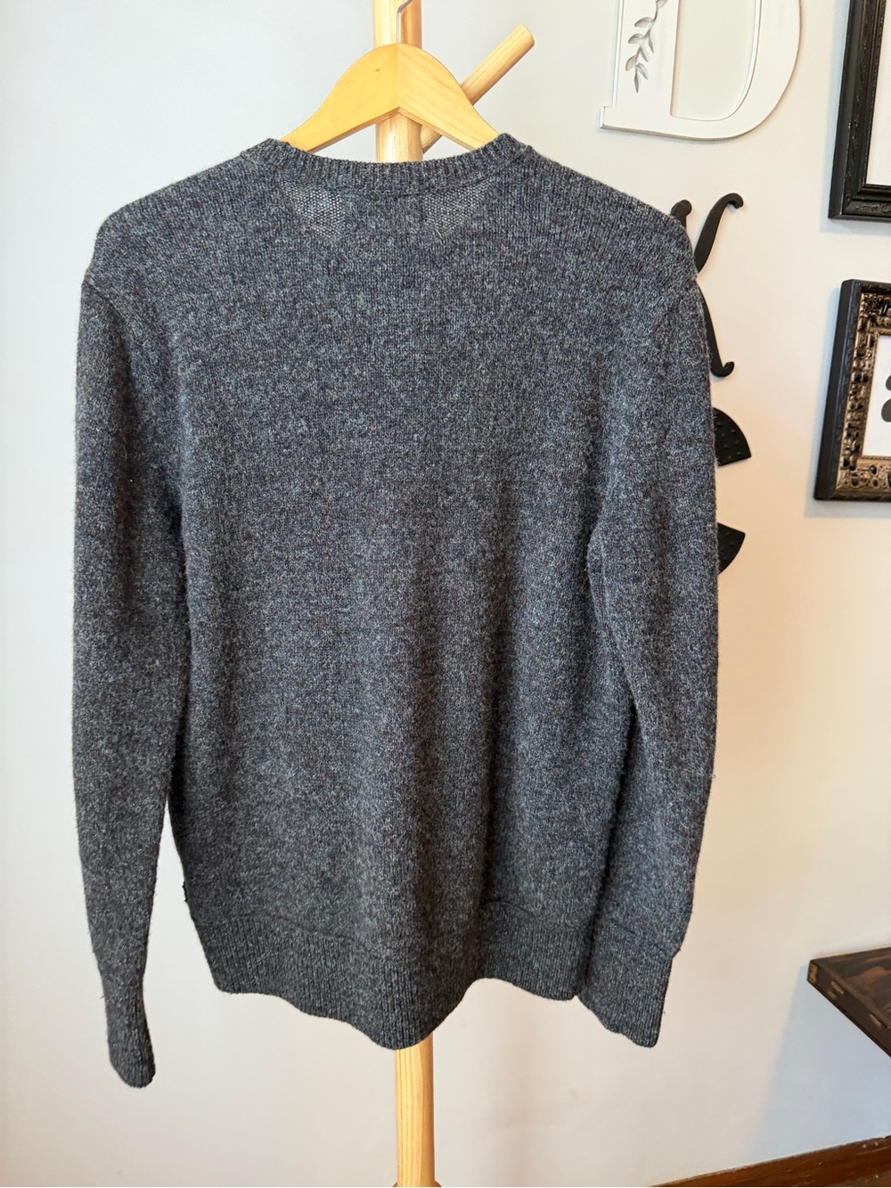 J Crew JC Rennie Gray Marled Wool Sweater Men’s Size Large Pullover - Picture 2 of 7